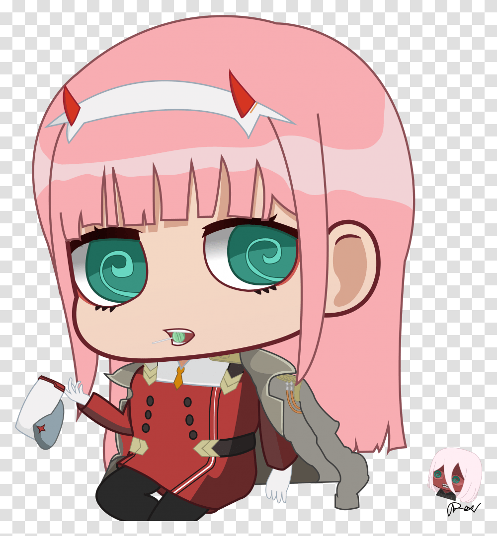 Zero Two Chibi Gif, Doll, Toy Transparent Png