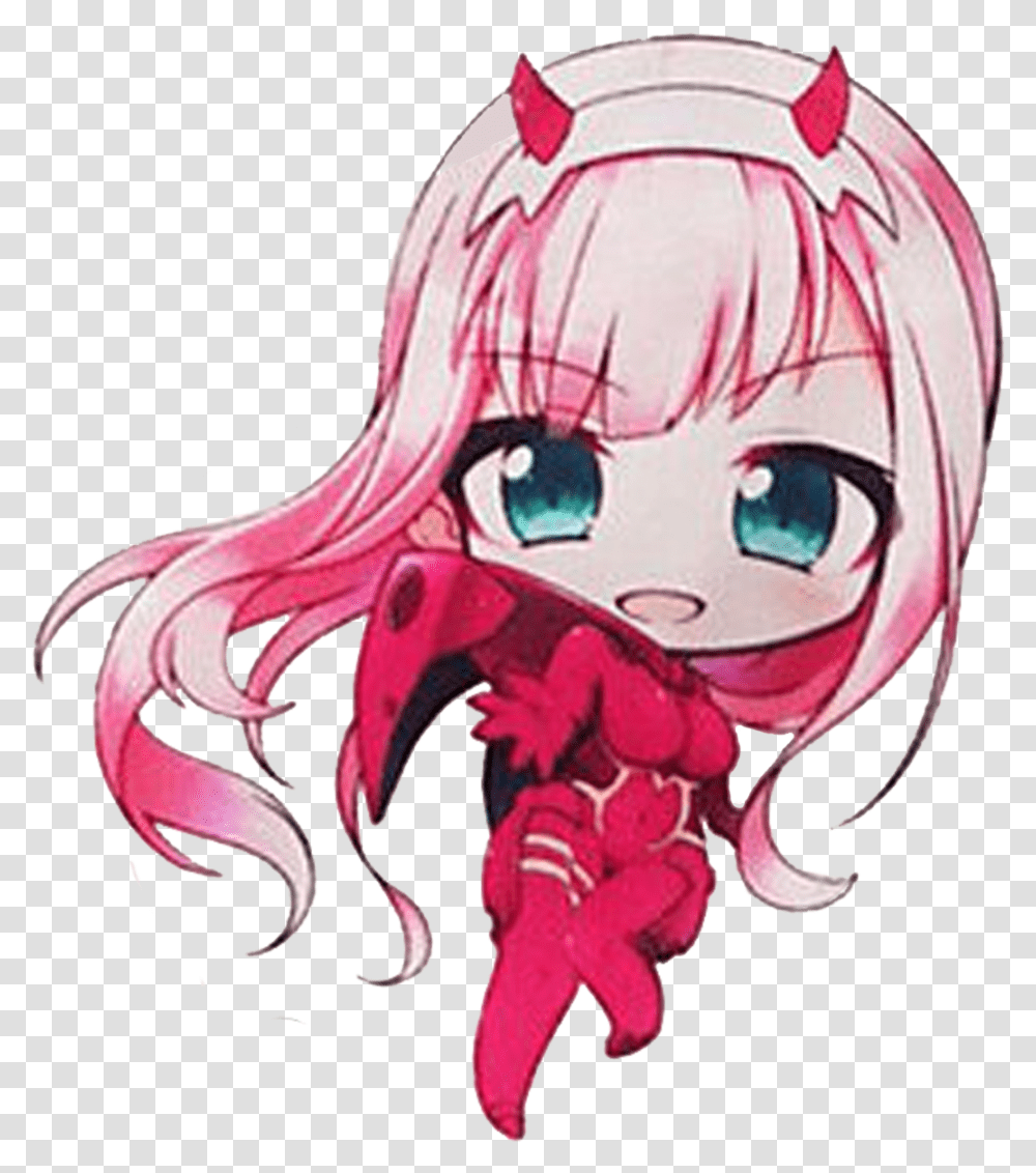 Zero Two Chibi, Manga, Comics, Book, Helmet Transparent Png