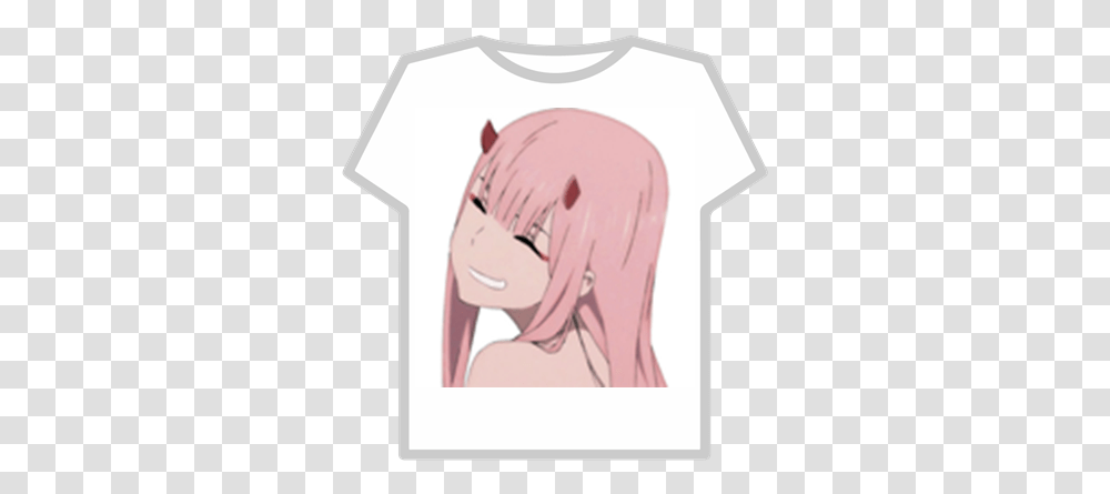 Zero Two Grin Sketch T Shirt Roblox, Clothing, Apparel, Sleeve, T-Shirt Transparent Png
