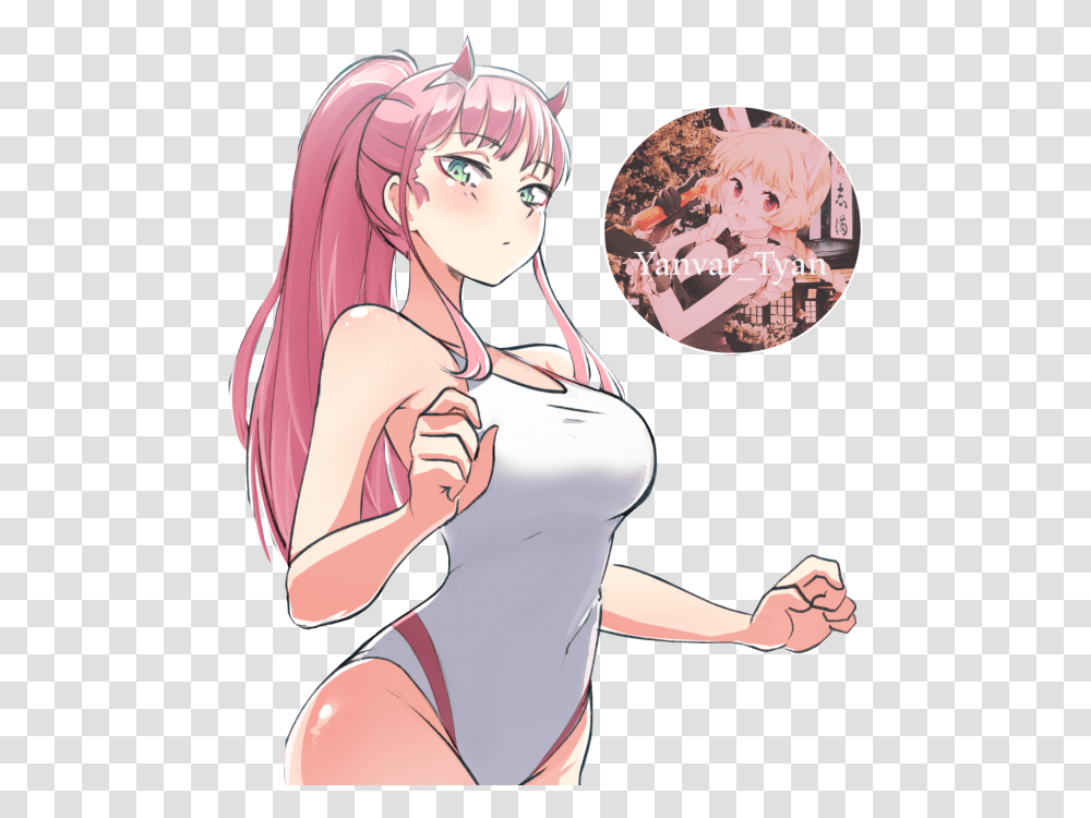 Zero Two In A Swimsuit, Comics, Book, Manga, Person Transparent Png