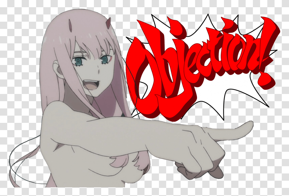 Zero Two Phoenix Wright Ace Attorney Objection Gif, Hand, Person, Book Transparent Png