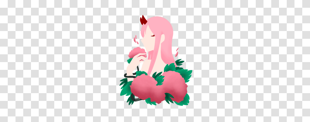 Zero Two With Flowers Tumblr, Plant, Head Transparent Png