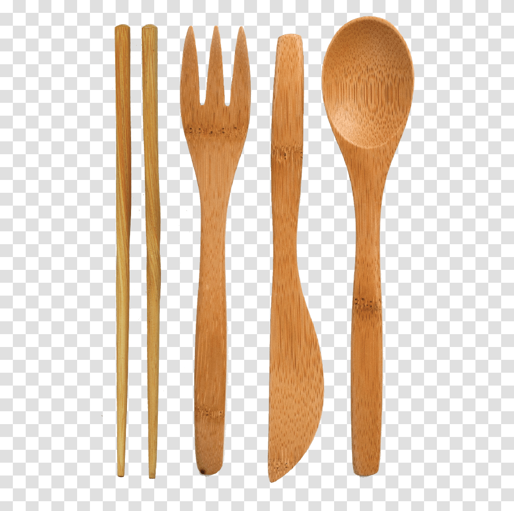 Zero Waste Cutlery, Fork, Spoon, Wooden Spoon Transparent Png