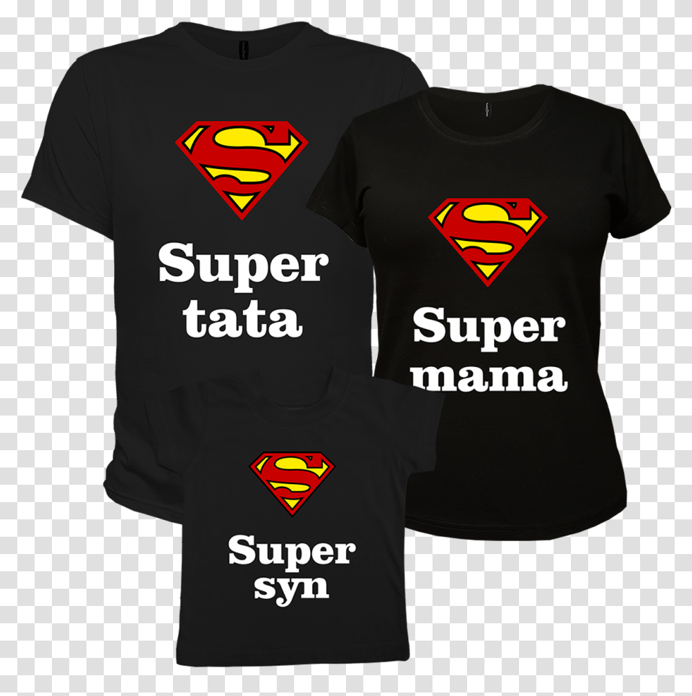 Zestaw Koszulek Super Mama Superman Classic Logo, Apparel, Sleeve, Long Sleeve Transparent Png