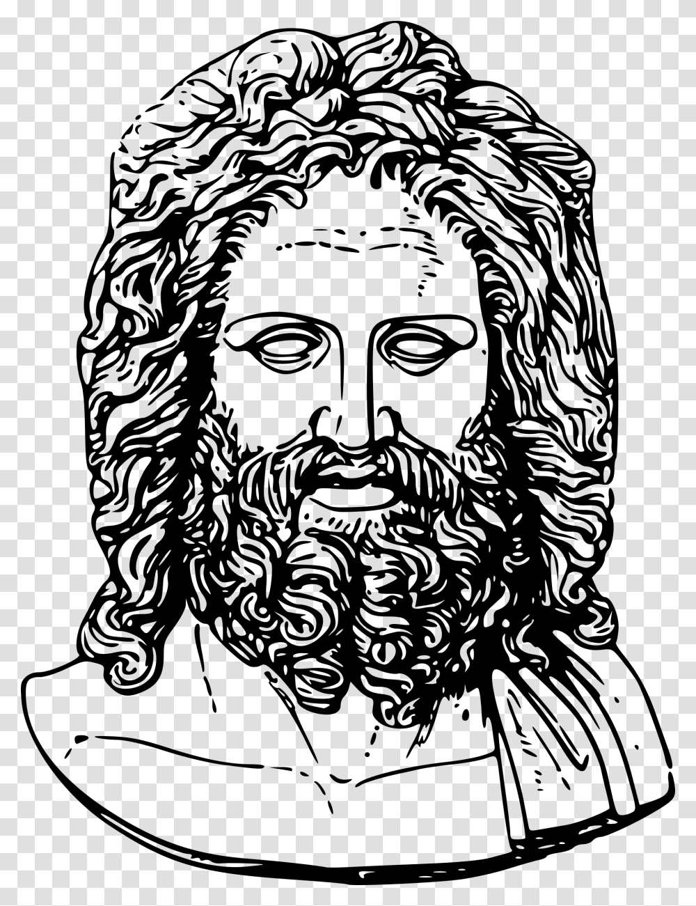 Zeus Head Icons, Gray, World Of Warcraft Transparent Png