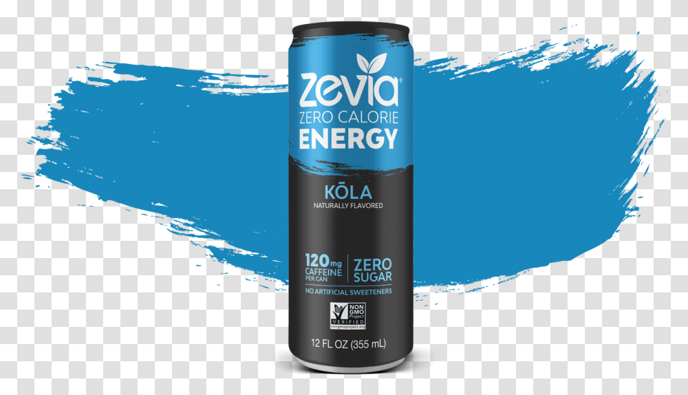 Zevia Sugar Free Zero Calorie Kla Energy Zevia Energy Drink, Tin, Can, Spray Can, Aluminium Transparent Png