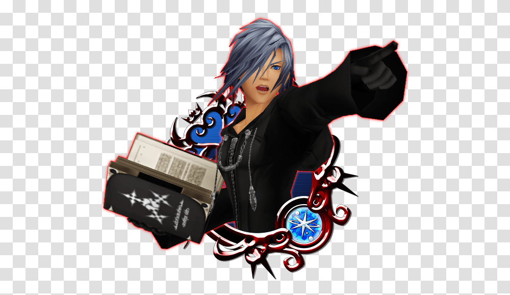 Zexion Khux Stained Glass 6 Khux, Person, Hand Transparent Png