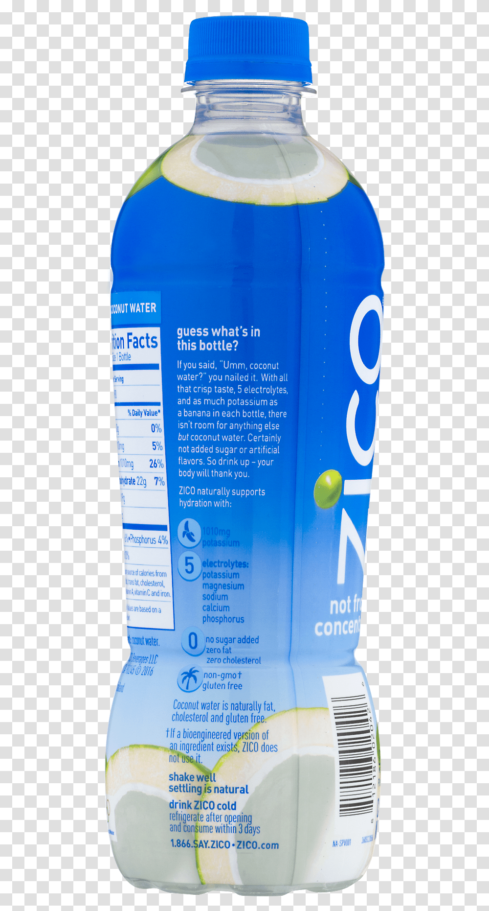 Zico Coconut Water Ingredients, Bottle, Fire Hydrant, Tin Transparent Png