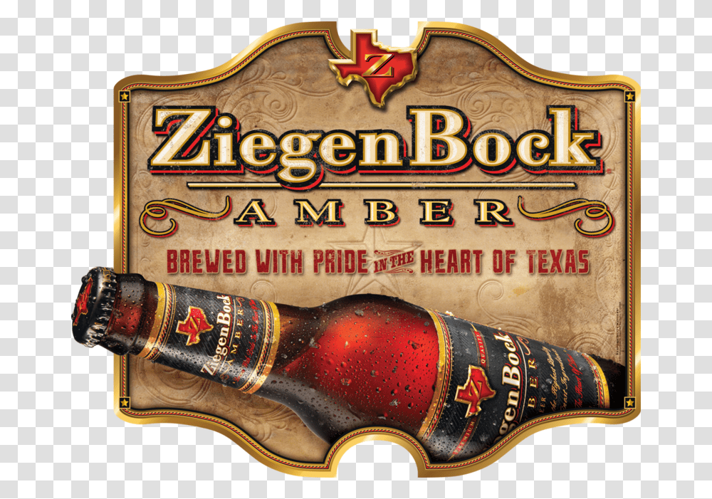 Ziegenbock Metal Sign Ziegenbock Beer No Background, Alcohol, Beverage, Drink, Bottle Transparent Png