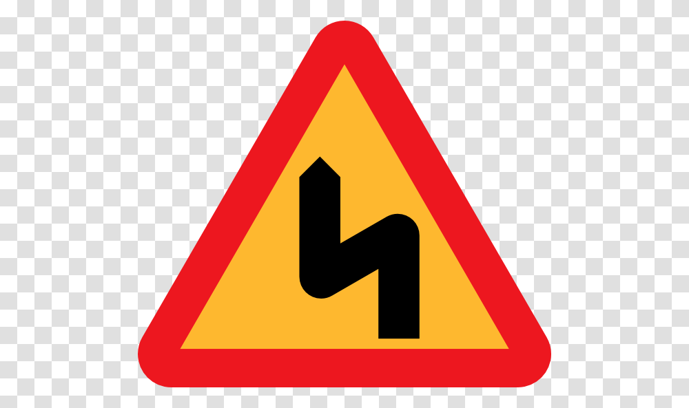 Zig Zag Road Sign Clip Art, Stopsign Transparent Png