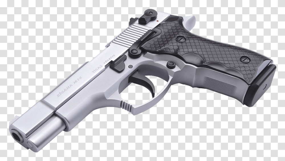 Zigana M16 Beyaz Tisas Zigana, Gun, Weapon, Weaponry, Handgun Transparent Png