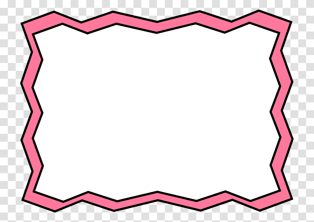 Zigzag Frame, White Board, Paper Transparent Png