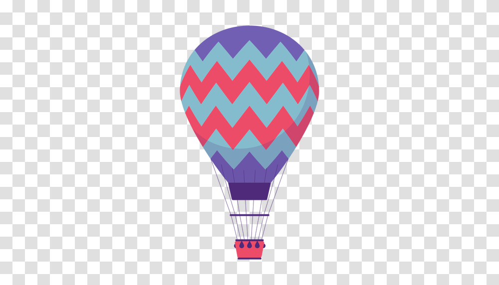 Zigzag Hot Air Balloon, Aircraft, Vehicle, Transportation Transparent Png