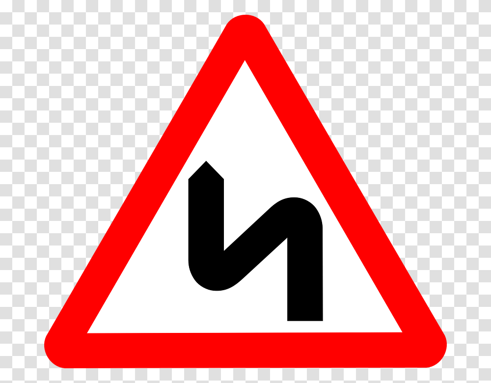 Zigzag Road Warning Road Sign, Stopsign Transparent Png
