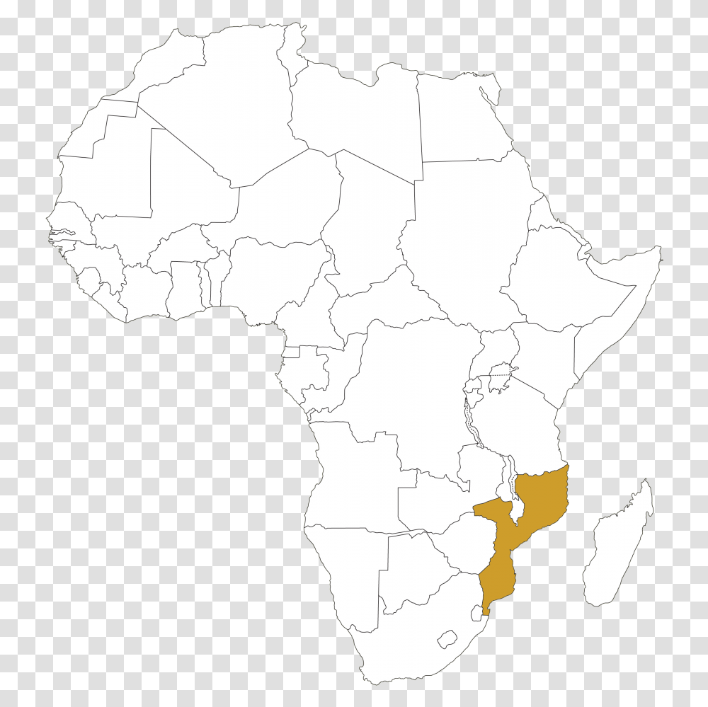 Zimbabwe Outlined In Africa, Map, Diagram, Atlas, Plot Transparent Png