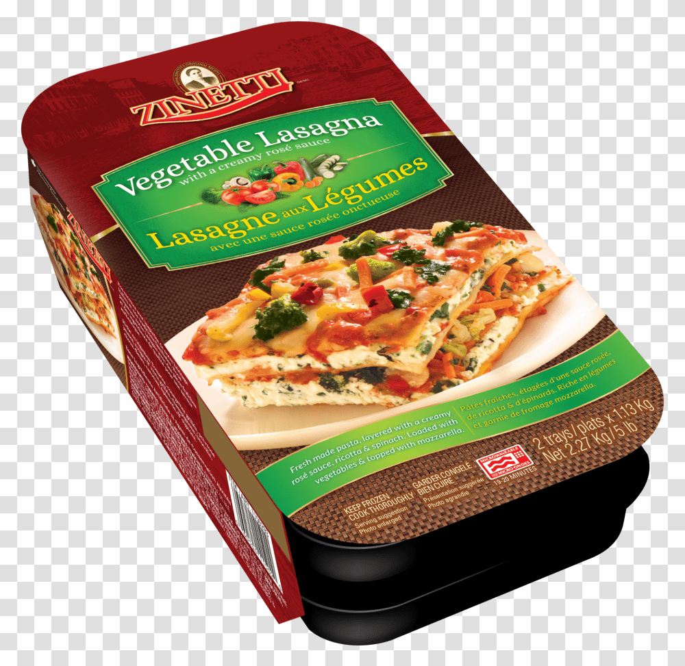Zinetti S Frozen Vegetable Lasagna Lasagne Pack, Advertisement, Poster, Pizza, Food Transparent Png