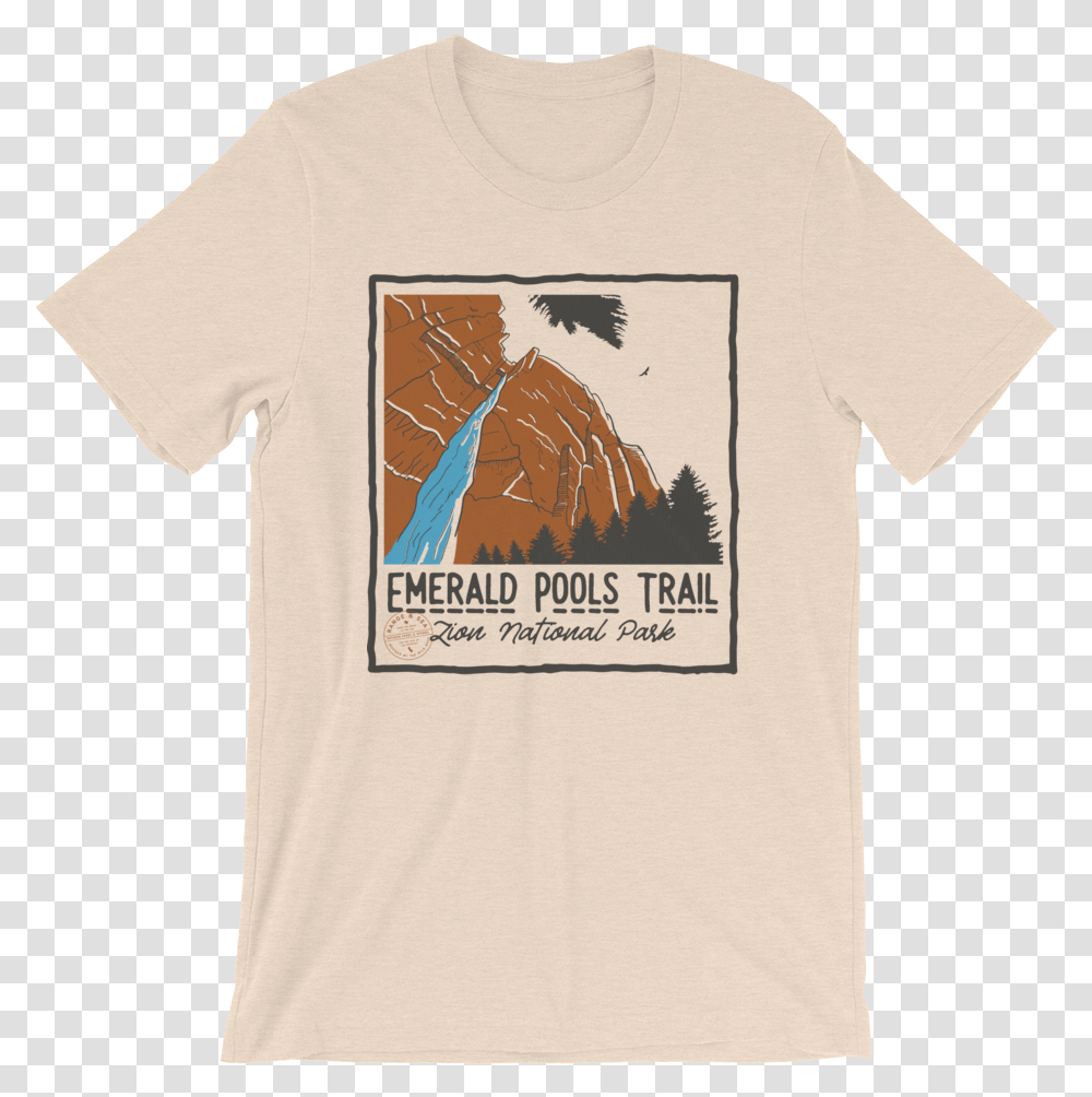 Zion Waterfall T Shirt - Range & Sea Outdoor Goods & Apparel Tree, Clothing, T-Shirt, Stain Transparent Png