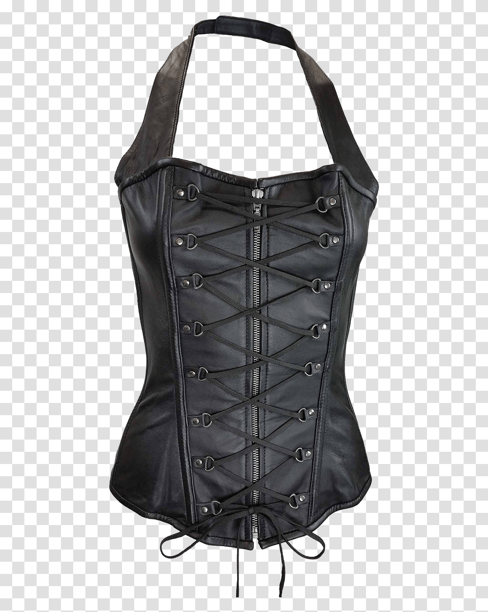 Zipper Halter Corset, Apparel, Backpack, Bag Transparent Png