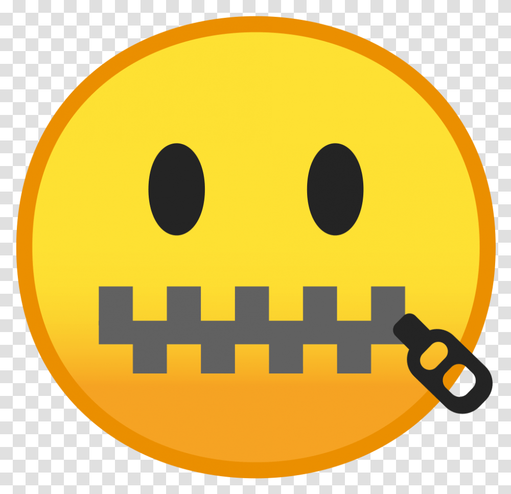 Zipper Mouth Face Icon, Pac Man Transparent Png