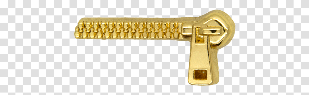Zipper Pin Gold Golden Zipper, Gun, Weapon, Weaponry, Blade Transparent Png