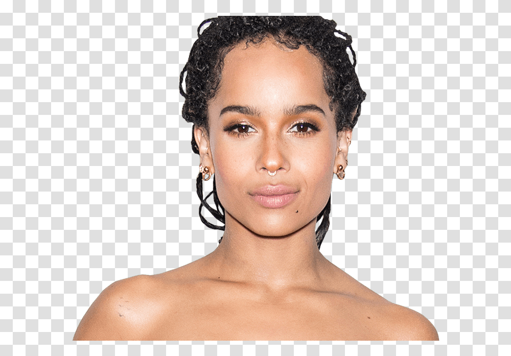 Zo Kravitz On Road Trips Manic Pixie Dream Girls Celebrity Makeup Mistakes, Face, Person, Human, Hair Transparent Png