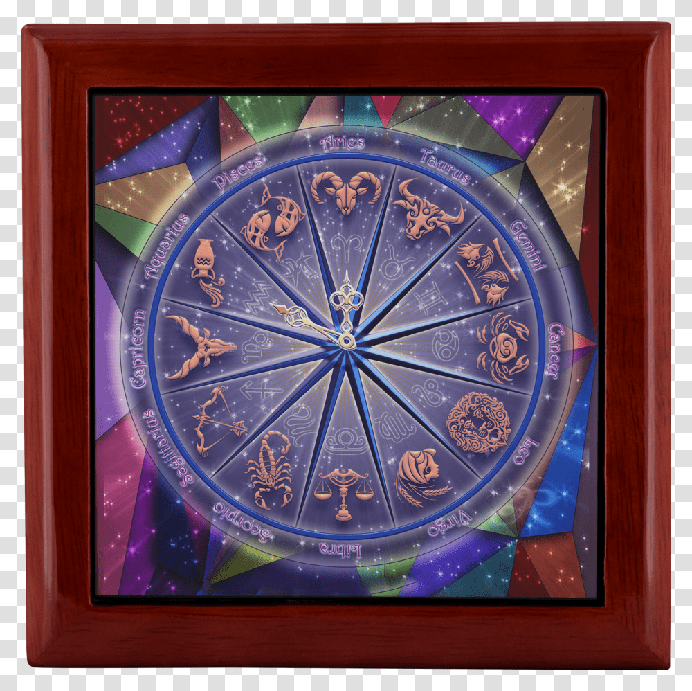 Zodiac Jewelry Box Red MahoganyClass Picture Frame Transparent Png