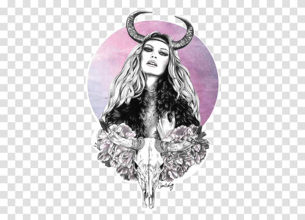 Zodiac Series Taurus Queen, Person, Drawing, Art, Skin Transparent Png