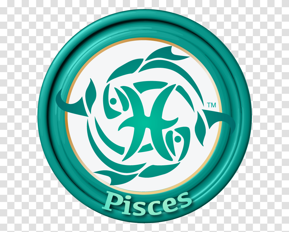 Zodiac Sign Pisces Circle, Logo, Trademark, Emblem Transparent Png