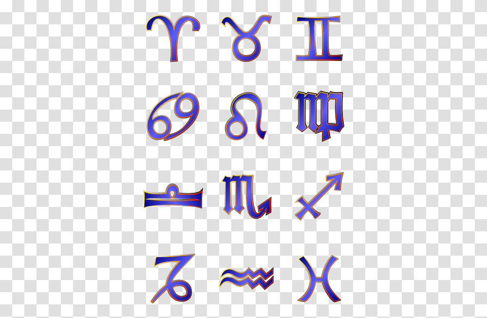 Zodiac Signs Clip Art, Alphabet, Number Transparent Png