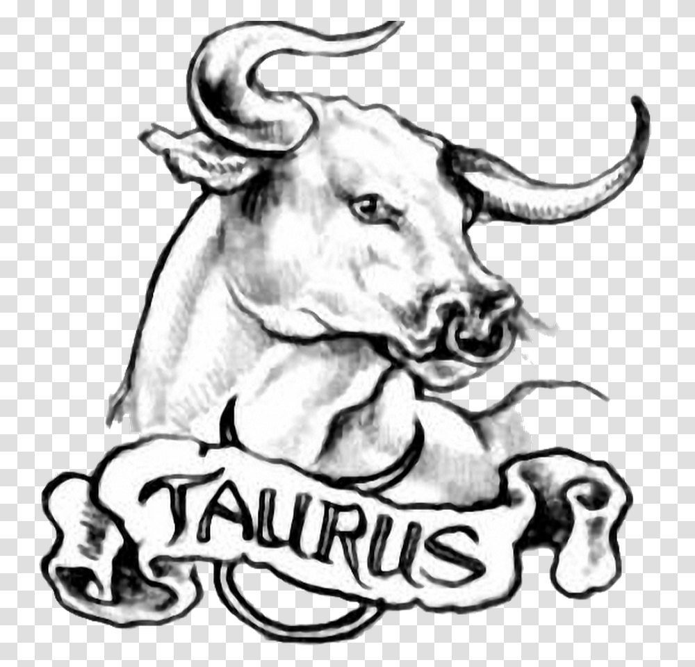 Zodiac Taurus Tattoo Designs And Ideas, Bull, Mammal, Animal, Longhorn Transparent Png
