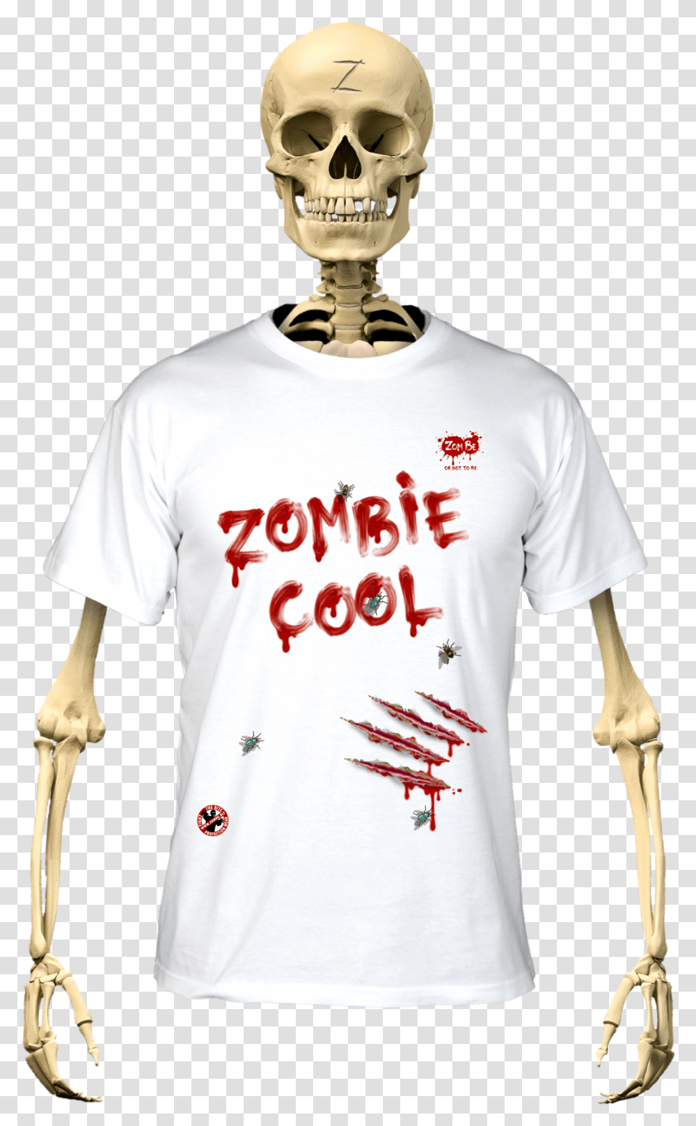 Zombe T Shirt Anti Zombie Zombie Cool For Childrenquot Skeleton Wearing T Shirt, Apparel, Person, Human Transparent Png