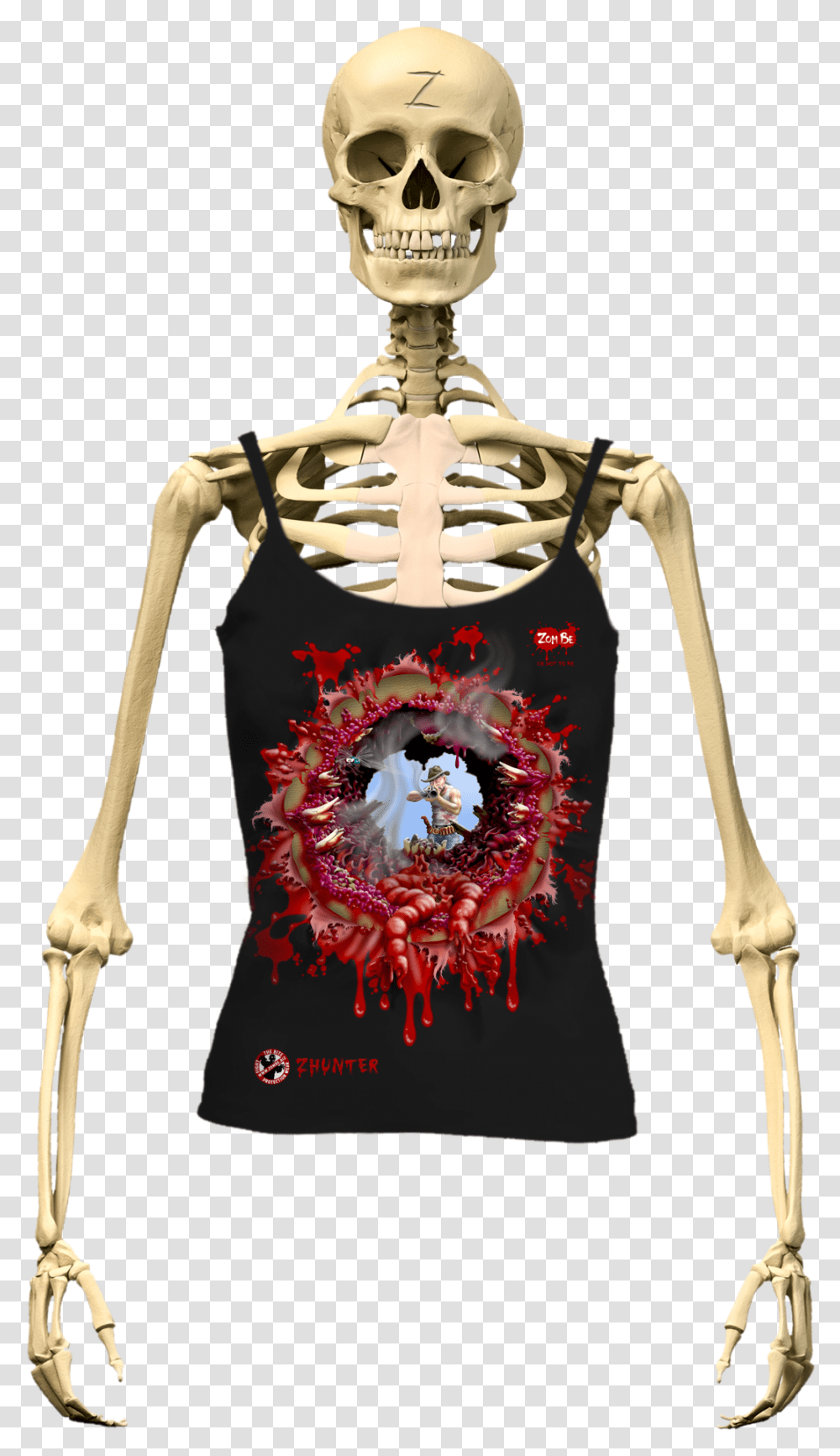 Zombe Top Anti Zombie Zhunter For Women Skeletal System Human Skeleton, Person, Torso Transparent Png