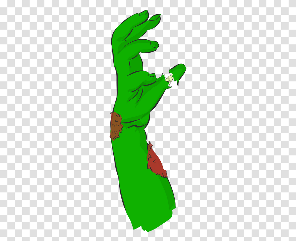 Zombie Arm Cartoon, Person, Hand, Sleeve Transparent Png
