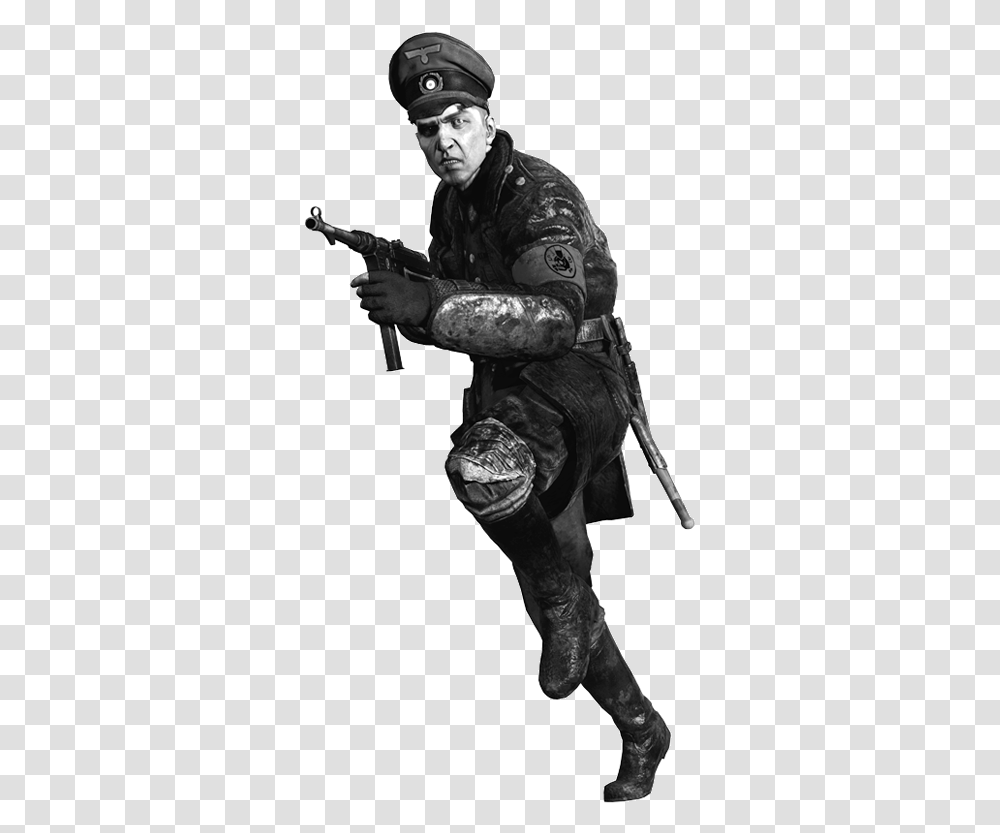 Zombie Army Trilogy Hermann Wolff, Person, Helmet, Weapon Transparent Png