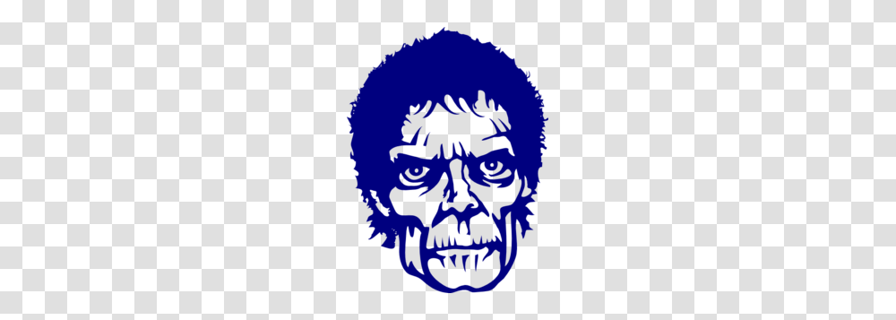 Zombie Blue Clip Art, Stencil, Halloween, Poster Transparent Png