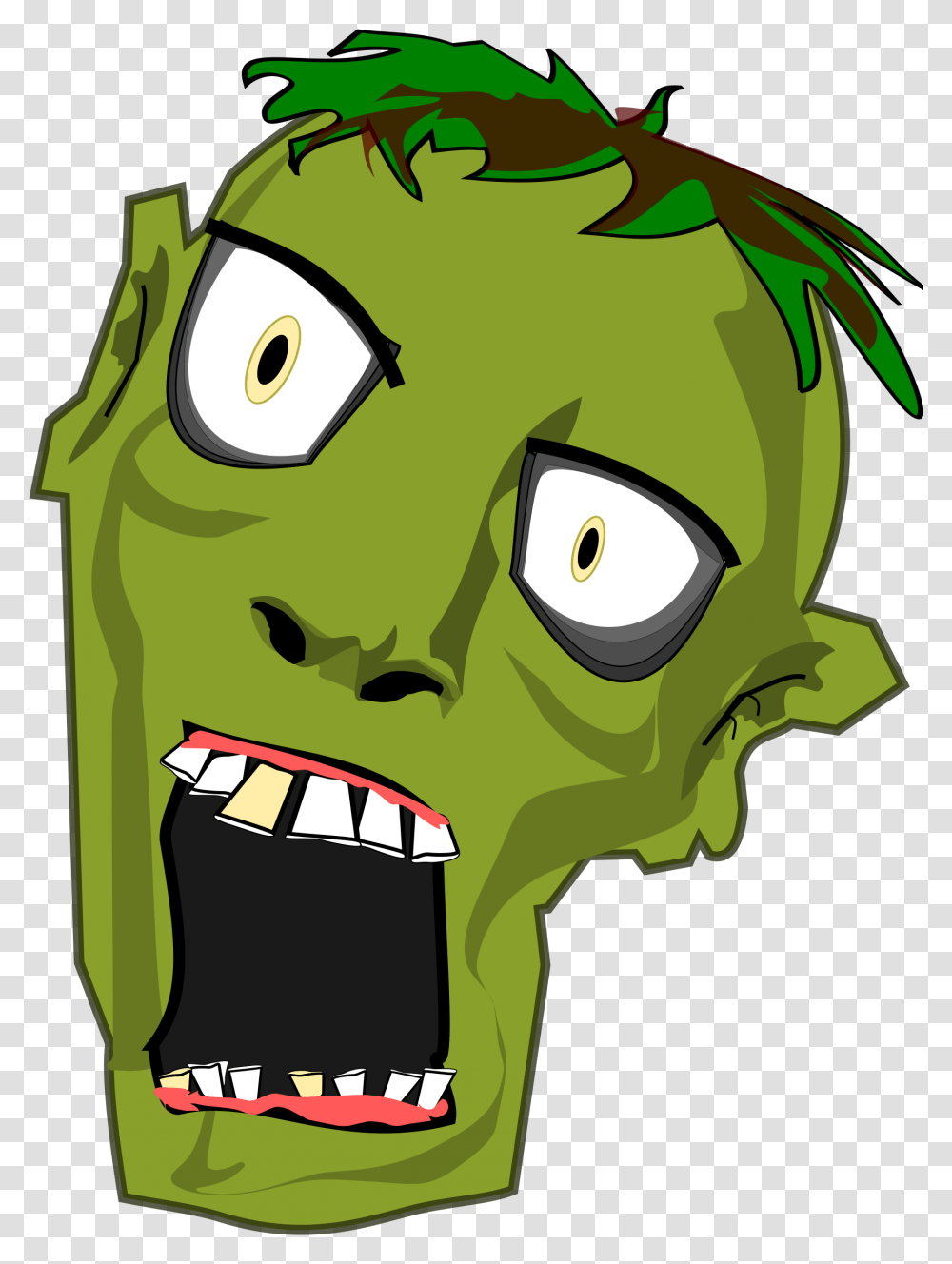 Zombie Clip Art, Teeth, Mouth, Green Transparent Png