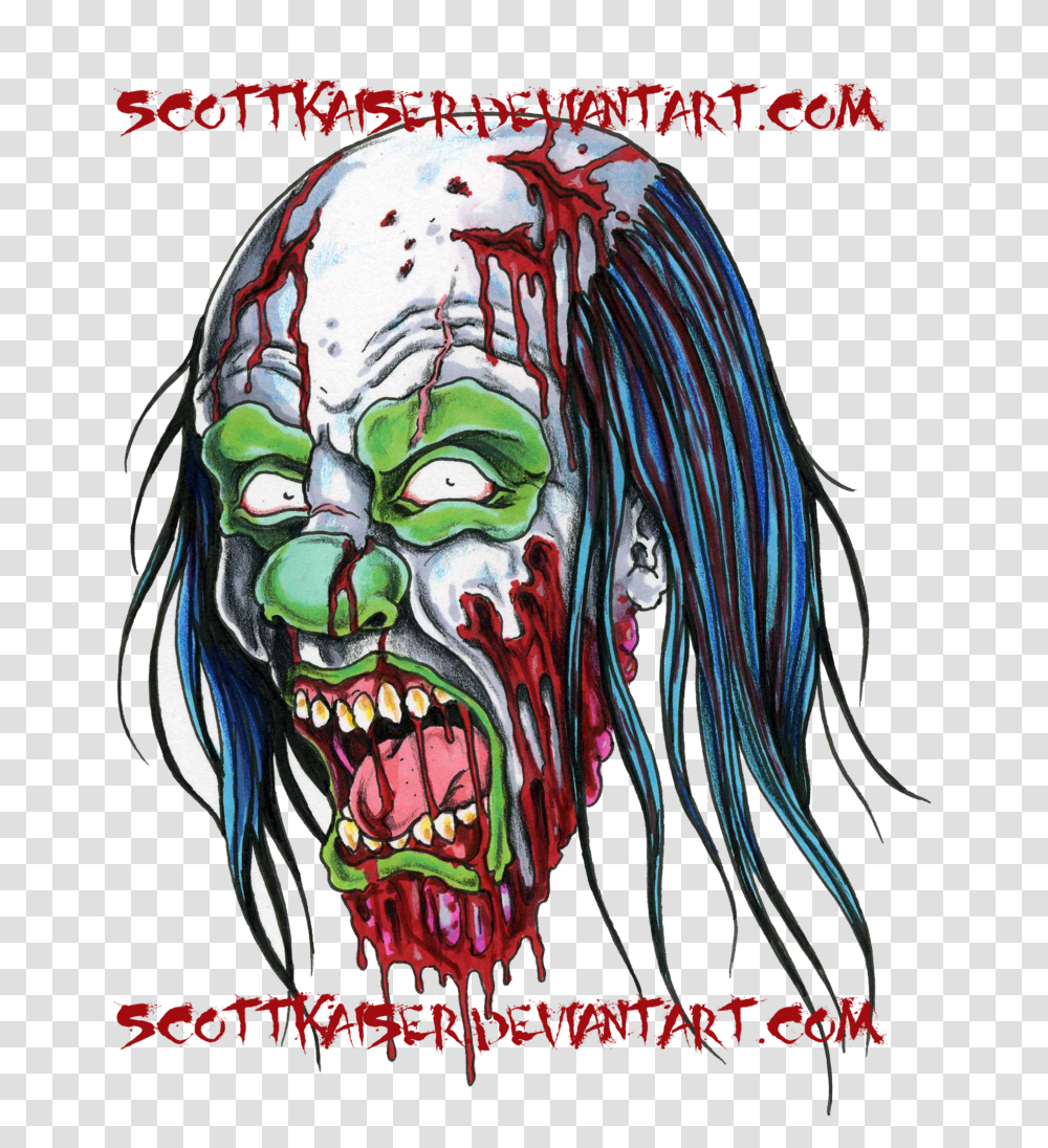 Zombie Colored Jester Skull Tattoo Design Joker Tattoo, Poster, Advertisement, Flyer, Paper Transparent Png