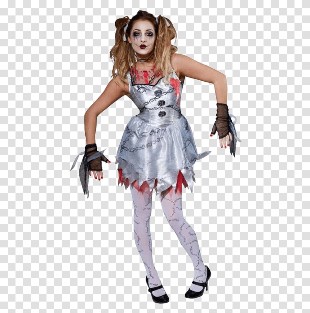 Zombie Doll Halloween Costume, Person, Female, Evening Dress Transparent Png