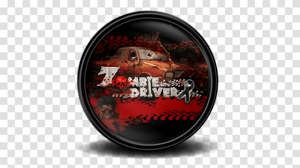 Zombie Driver 1 Icon Mega Games Pack 39 Icons Softiconscom Driver Parallel Lines Icon, Disk, Text, Dvd, Graphics Transparent Png