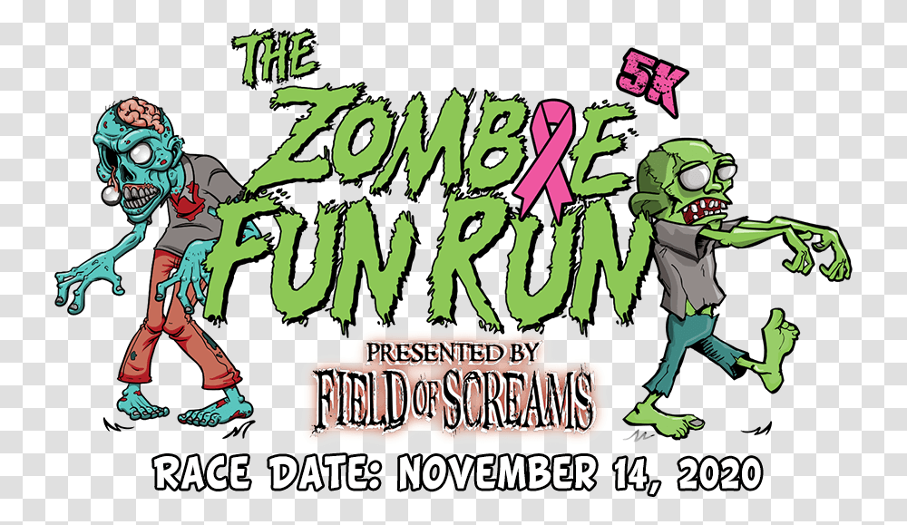Zombie Fun Run Presented By Field Of Screams Zombie, Poster, Advertisement, Flyer, Paper Transparent Png