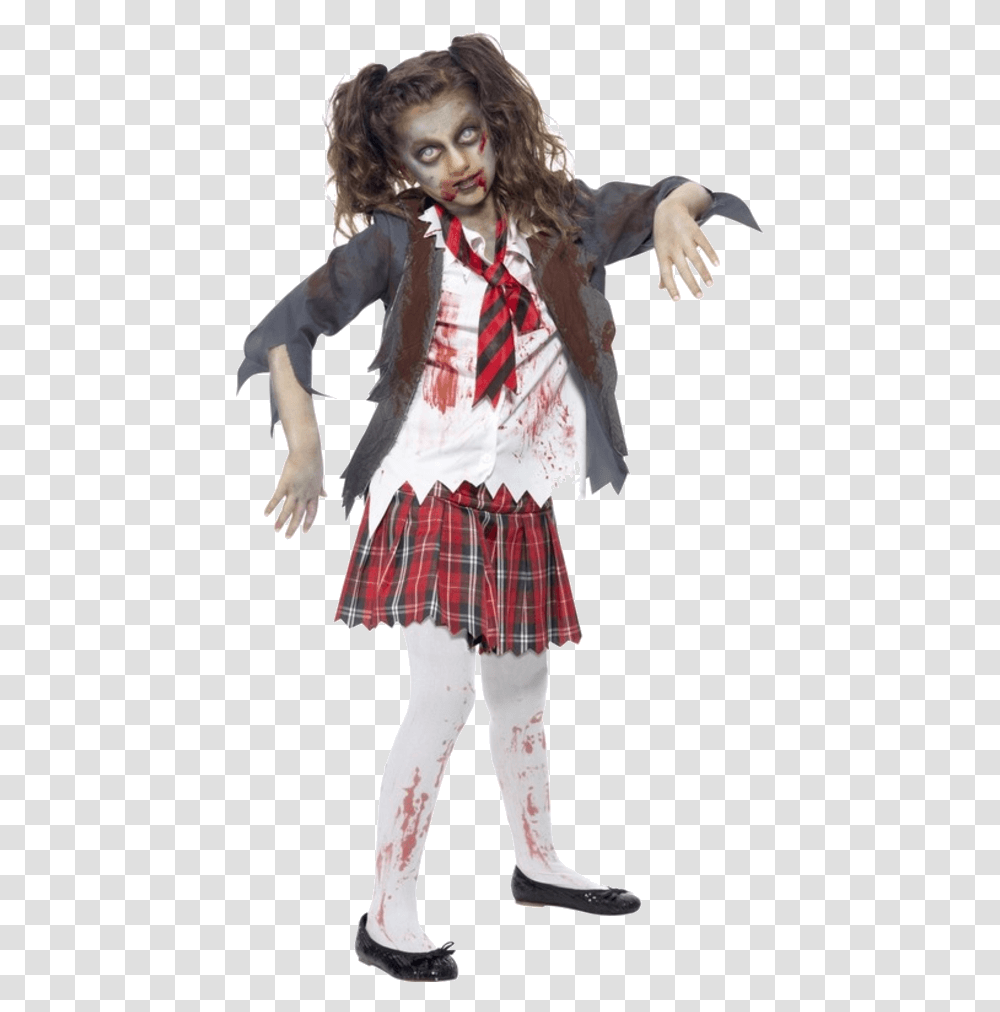 Zombie Girl Halloween Girl Costumes, Skirt, Person, Leisure Activities Transparent Png
