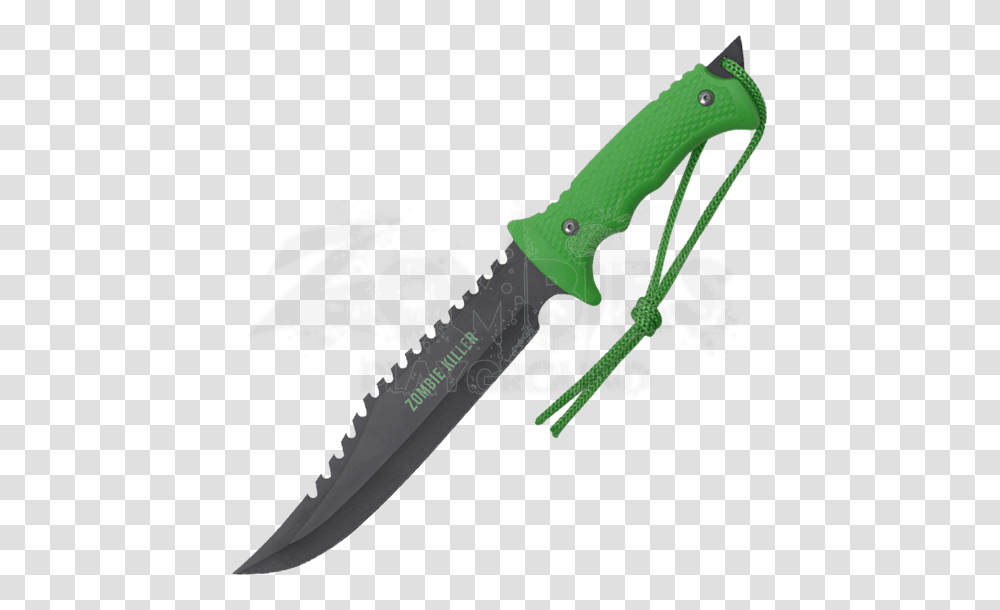 Zombie Green Sawback Knife Np H, Blade, Weapon, Weaponry, Dagger Transparent Png