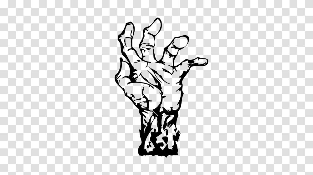 Zombie Hand Free Image Arts, Stencil, Hook, Claw, Kicking Transparent Png