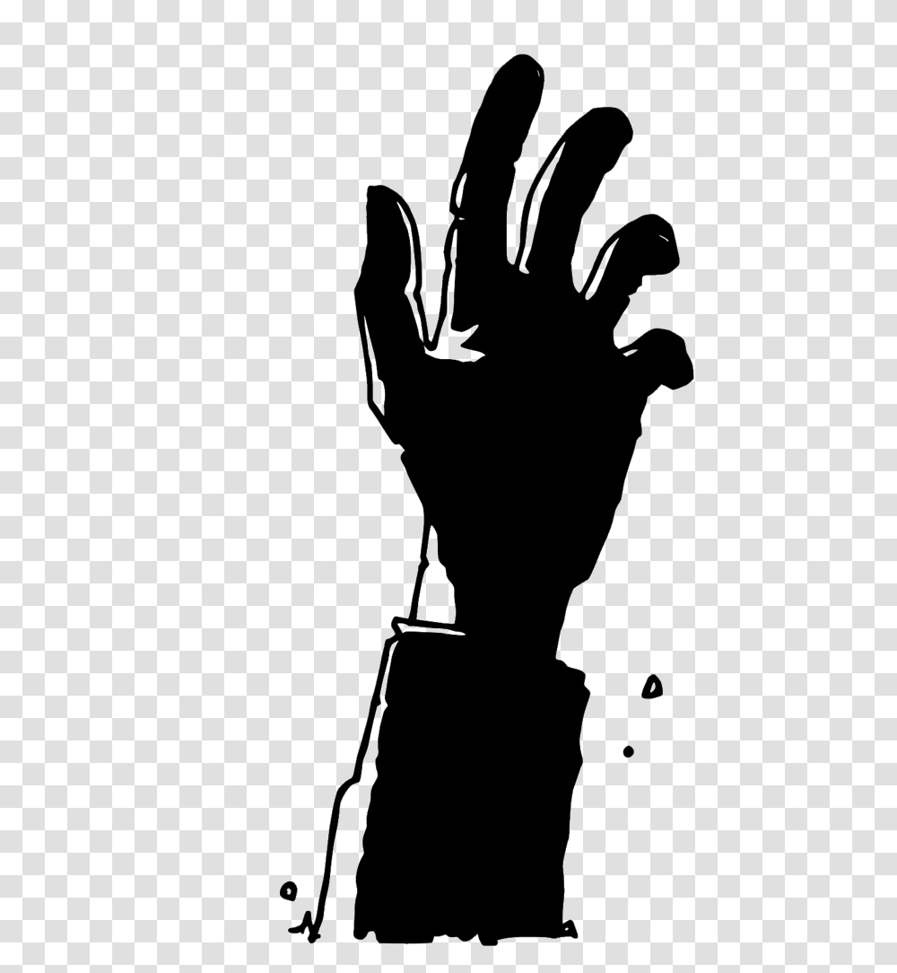 Zombie Hand Image Background, Silhouette, Fist, Apparel Transparent Png