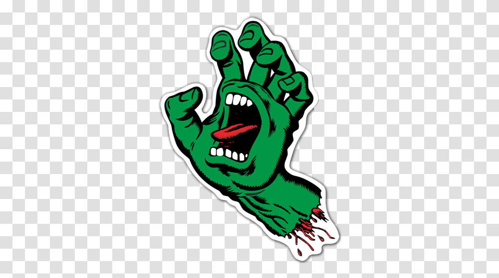 Zombie Hand Scream Sticker Dead Mouth Grennfreetoedit, Hook, Claw Transparent Png