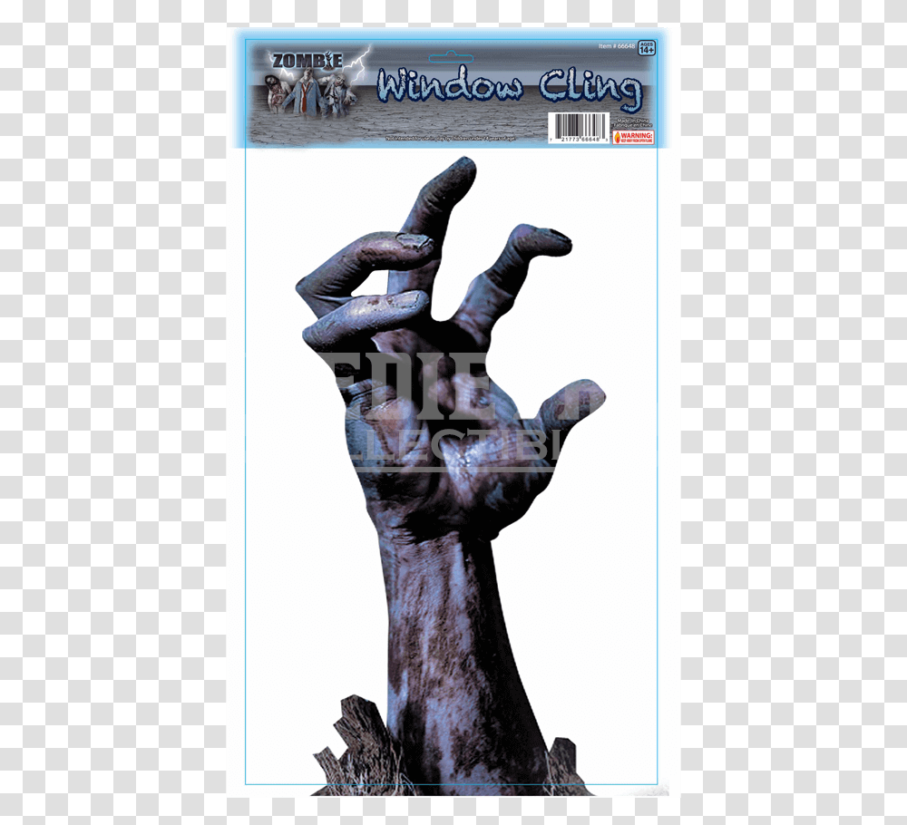 Zombie Hand Window Decal, Advertisement, Person, Human, Poster Transparent Png