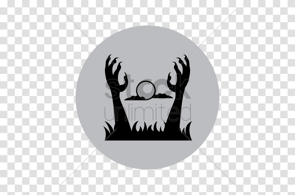Zombie Hands Rising Out From The Ground Vector Image, Stencil, Label, Sticker Transparent Png