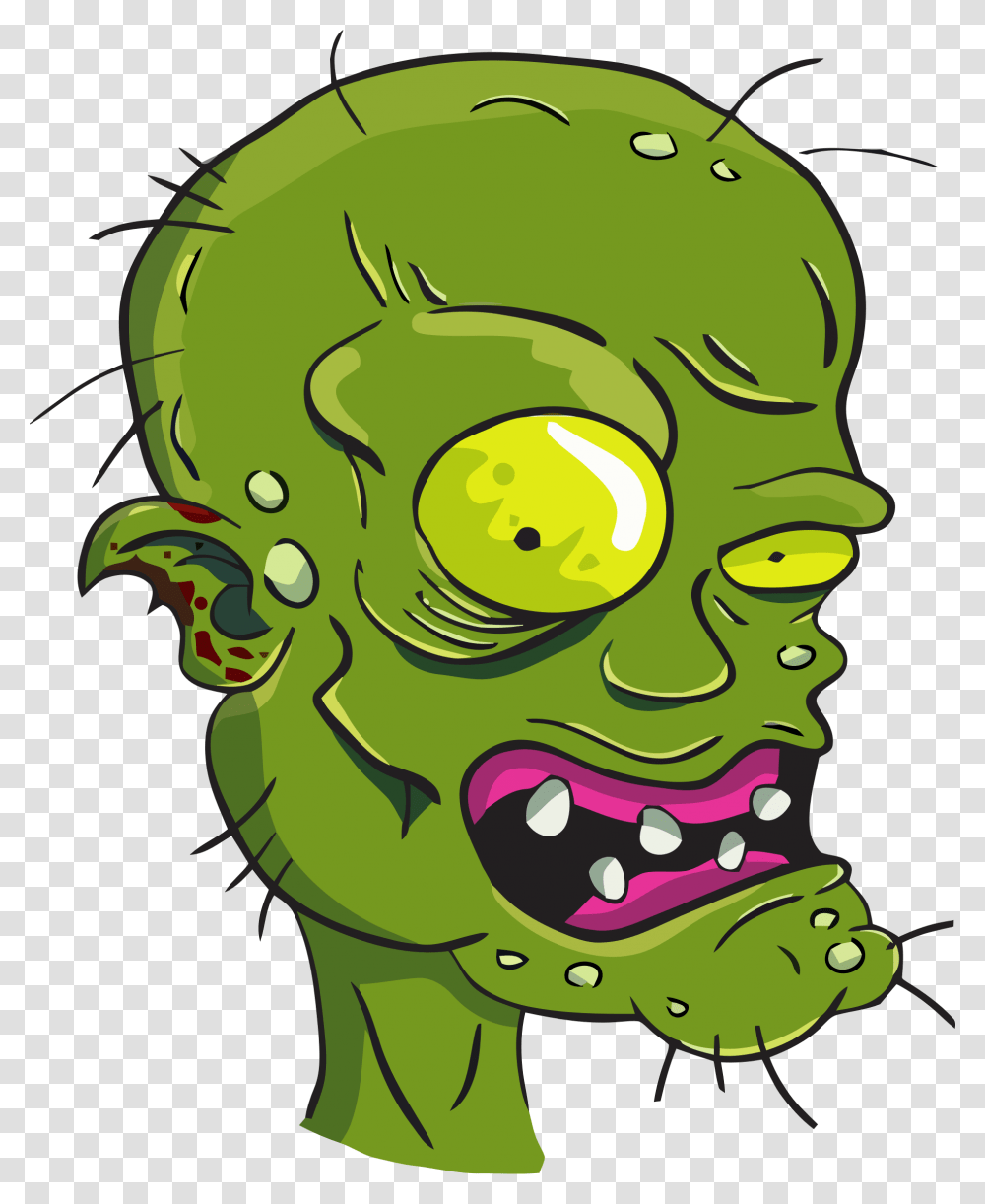 Zombie Head Icons, Green, Face Transparent Png