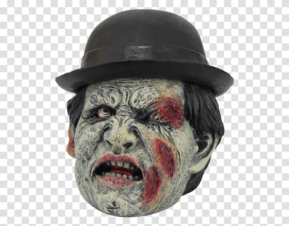 Zombie Head Trinket Box Zombie Head, Hat, Performer, Person Transparent Png