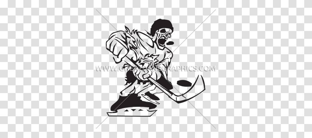 Zombie Hockey Slap Shot Production Ready Artwork For T Shirt, Arrow, Bow, Ninja Transparent Png